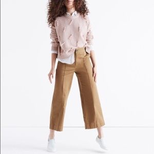 Madewell Langford Crop Wide Leg Pintuck Pants